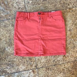 Red Denim skirt. Size 4